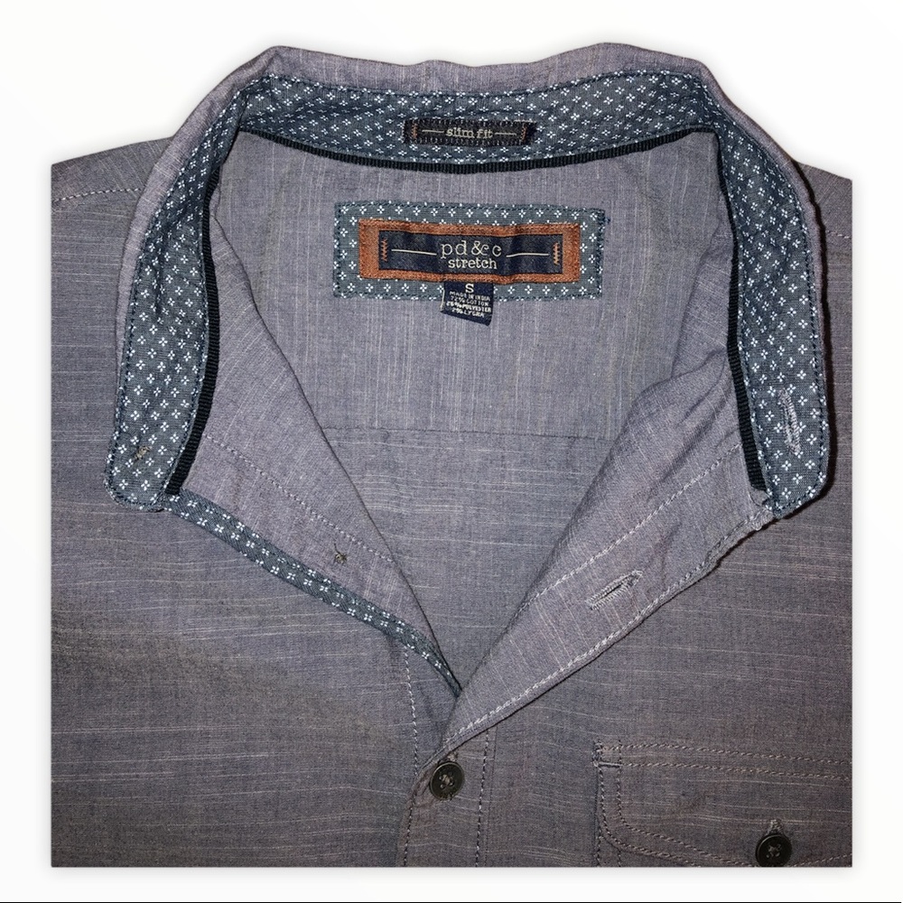 PD&C Blue Slim Fit Polo